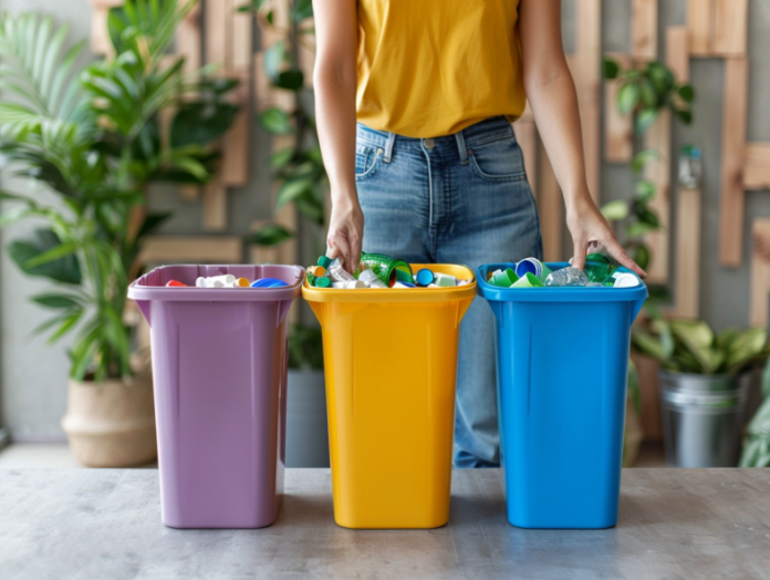 Les poubelles de tri de déchets