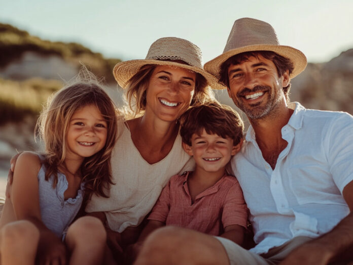 Famille française en vacances