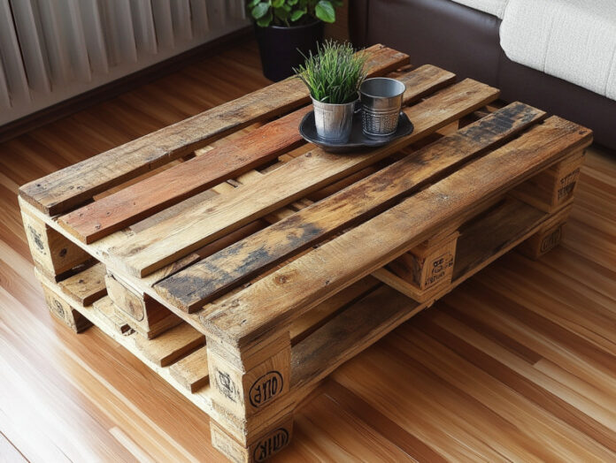 Suprarecyclage - Un table faite avec des palettes recyclées